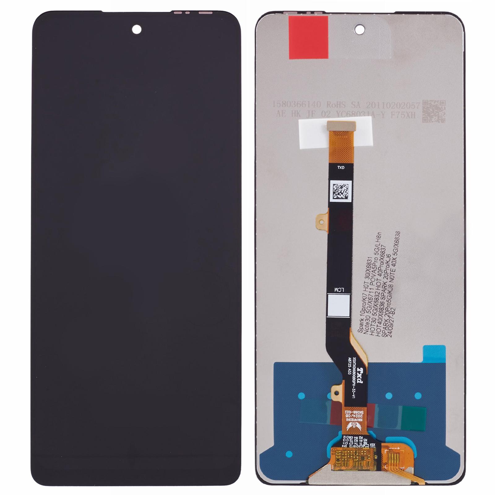 

For Infinix Note 40X 5G X6838 Grade C LCD Screen and Digitizer Assembly Replacement Part (Without Logo) Type A