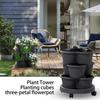 3 Tiers Vertical Tower Stackable Pot Strawberry Planter Tower for Home Garden Herb Flower Vegetable Cultivation FlowerPot