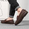 Fashion Luxury Genuine Leather Mens Casual Shoes Designer Business Breathable Formal Classic Lace Up Leather Dress Loafers Driving
