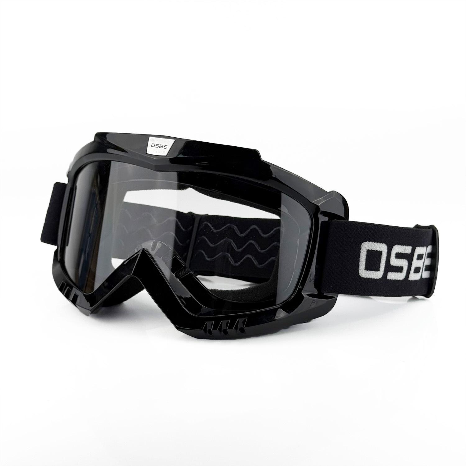 

Motorcycle goggles, windproof, colorful, for men and women, suitable for mountain climbing, outdoor cycling, off-road, UV protection прозрачный