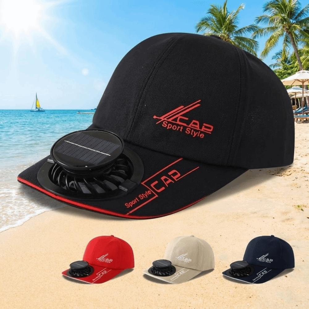 Portable Sunscreen Baseball Hat Letter Sunshade Duckbill Cap for 3.7V600mAh Seaside Vacation