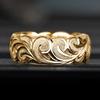 Cao Shi Retro Floral Men's Wave Ring