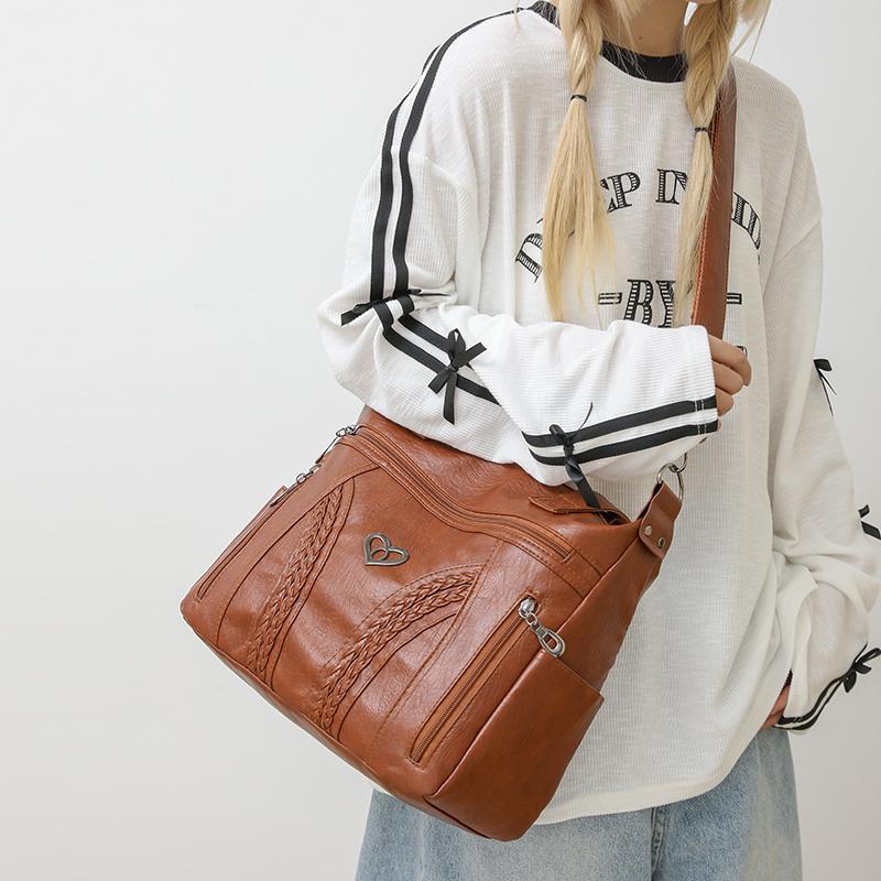 Women's Handbag Soft Leather Shoulder Bag Large Capacity Tote Bag