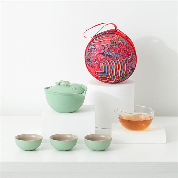 Portable Kung Fu Tea Set Outdoor Camping Tea Rabbit Kuaike Cup One Pot Two Cups Year Of The Rabbit Travel Tea Set