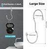 Myfolrena Handbag Hanger Bag Hook Closet Handbag Hanger Organizer Metal S Hook L Size Closet Rod Hook for Hanging Frying Pots 12-Pack Handbags,