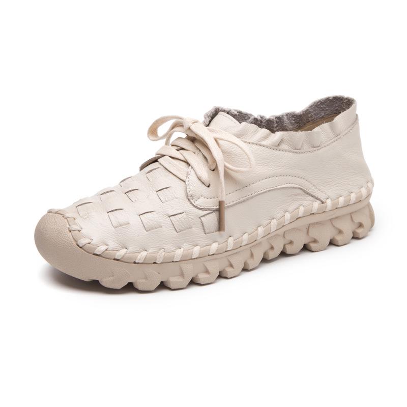 Leather Single Shoes Casual Flat Shoes Women's Shoes