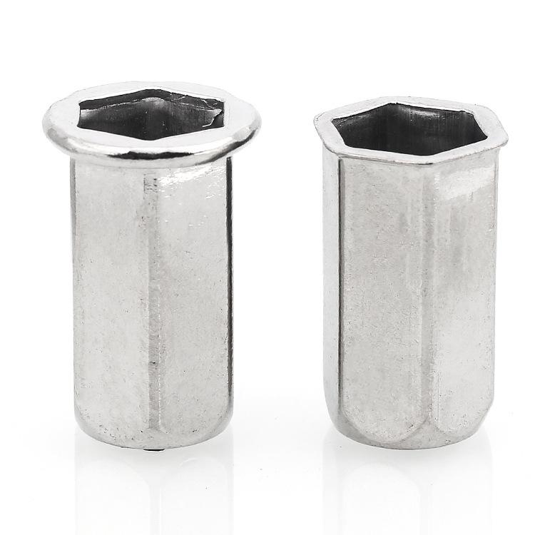 304 Stainless Steel Perforated Hex Rivet Nut with Small Countersunk Flat Head