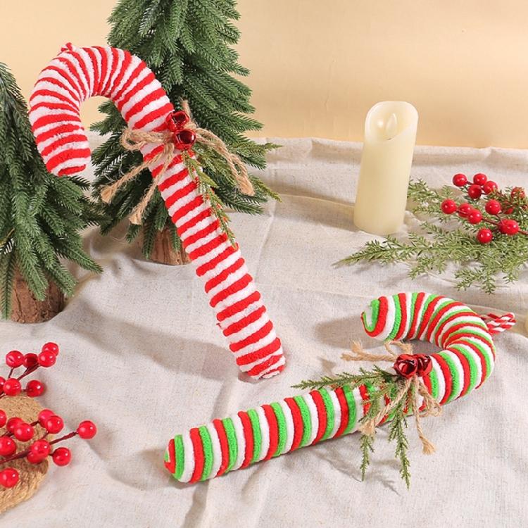 7Pcs Candy Cane Shape Christmas Ornament for Festives Season Decoration Colorful Hanging Charm Stylish Window Pendants