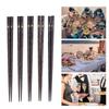5Pair Wooden Chopsticks Uniform Long Strip Chopstick Pack Resuable Tableware Set Holiday
