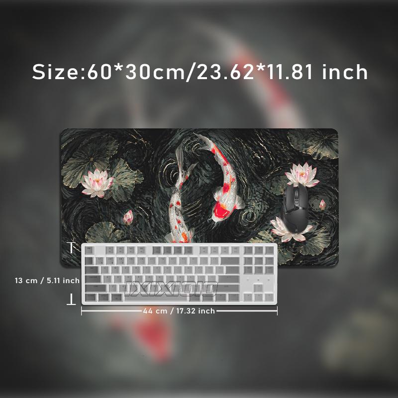 Mouse Pad Red Koi Art Gaming XL HD Mousepad XXL Desk Mats Mechanical Keyboard Pad Soft Carpet Non-Slip Desktop Mouse Pad