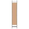 5 Piece Room Divider Beige 200 X 220 Cm Fabric