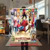 Starring the classic Japanese cartoon ONE PIECE Monkey D. Luffy blanket soft home furnishing nap decoration four seasons warm Sherpa blanket U6