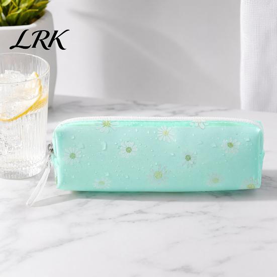Multi-color Floral Pencil Bag Flower Case, Large Capacity PVC Pen Pouch, Portable Stationery Organizer Waterproof for Students, School Supplies Daisy