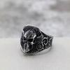 Vintage Stainless Steel Men's Skull Ring Motorcycle Style Band