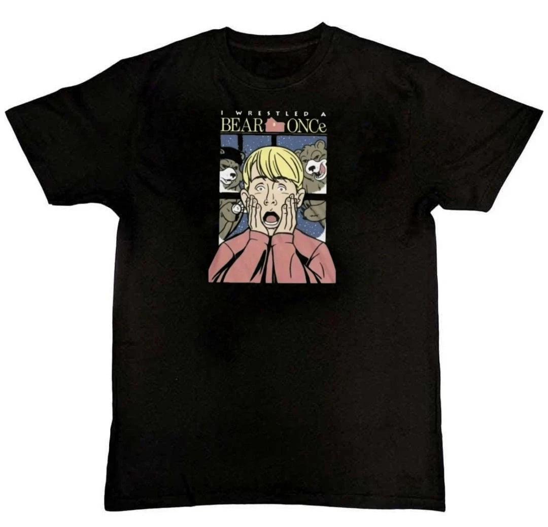 Vtg IWRESTLEDABEARONCE Band Graphic Print Unisex Mens T-Shirt S M L XL 2 3 4 XL XXXXL