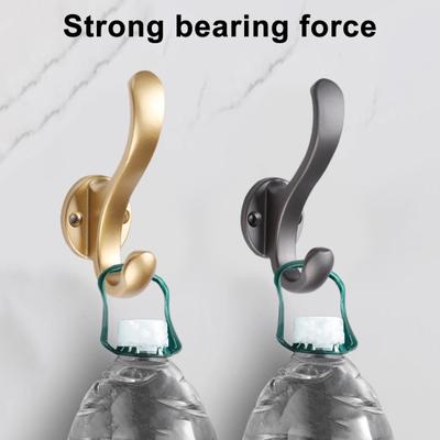 Wall-Mounted Alloy Hook Entrance Key Hanger Heavy Duty Bedroom Coat Scarf Hanger Wall Hook for Entryway Bathroom Kitchen