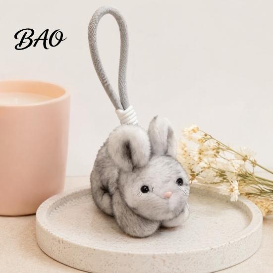 Fragrant Rabbit Bag Decoration Scented Bunny Plush Keychain, Mini Stuffed Animal with Fragrance Decorative Pendant for Keys Beads, Cute Hanging