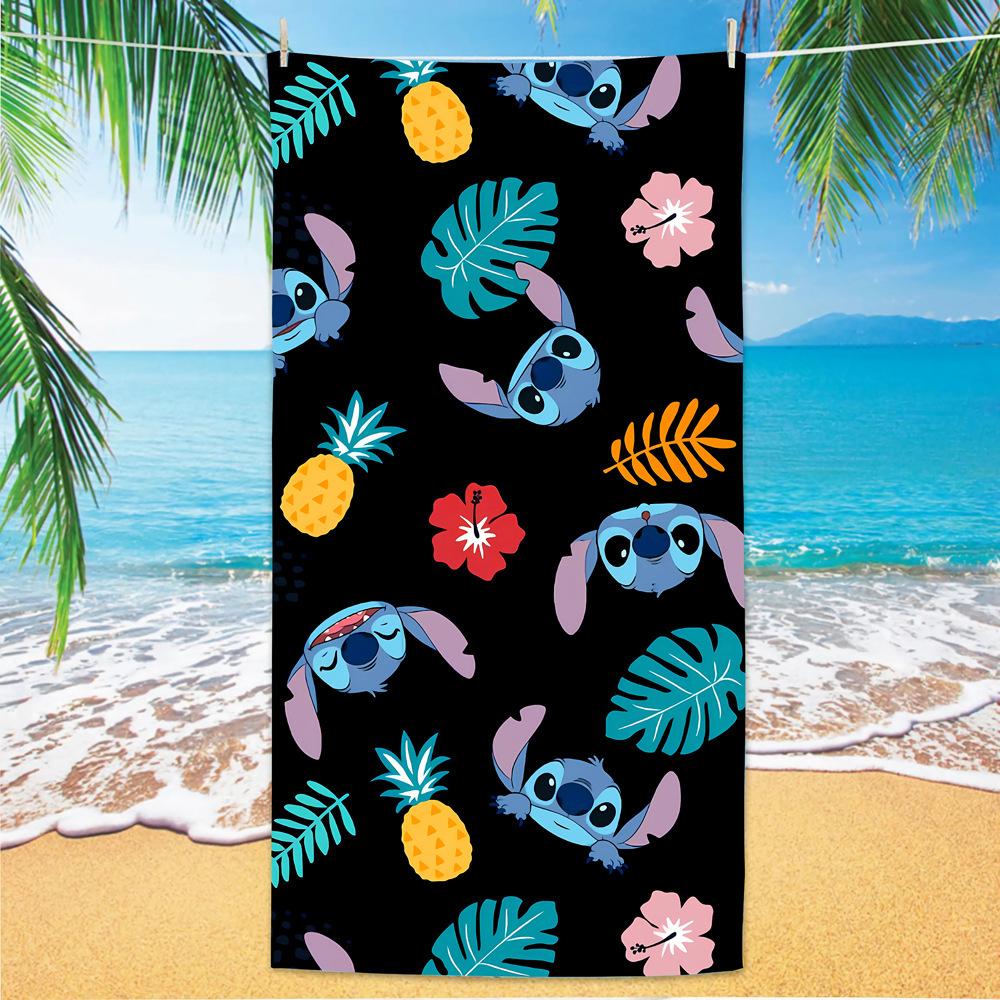 New Printed Beach Towel Stitch Kulomie Beach Towel Children'S Cartoon Towel Cloth