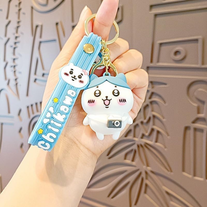 Chiikawa Rabbit Mini Mascot Set of 6 x Cute and Perfect Gift [AZUSA] Keychains, 3, 3cm, Stylish, (A) [Product Code]