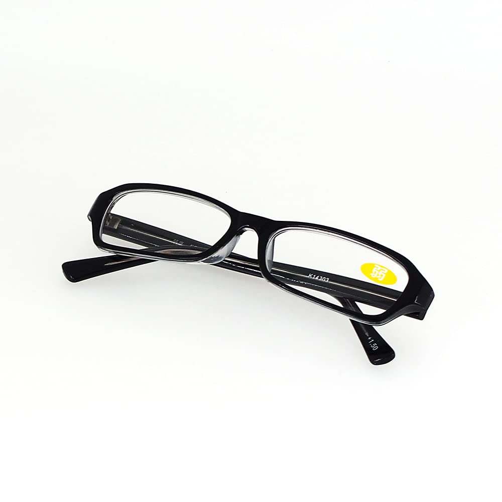 Carl Office Equipment (CARL) Antibacterial Reading Glasses, +1.5 (Weak), Single Unit, Black, FR-08-15N