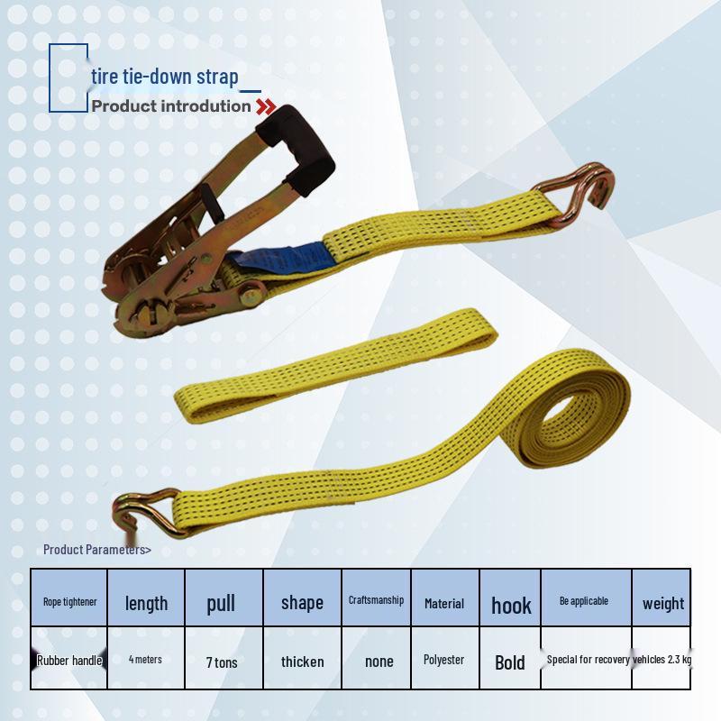 Yuehai Tow Straps & Ratchet Tighteners for Vehicle Recovery & Tire Fixing