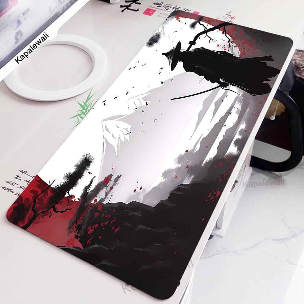 Gamer Mousepad Large Samurai Gaming Mouse Pad Computer Keyboard Pads Locking Edge Mouse Mat XXXL Gaming Mats Xmm Desk Mat