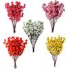 Callu 10Pcs Artificial Flowers Peach Blossom Simulation Peach Branches Flowers Silk Peach Flowers Bouquets Faux Spring Peach Fake Plants for Wedding