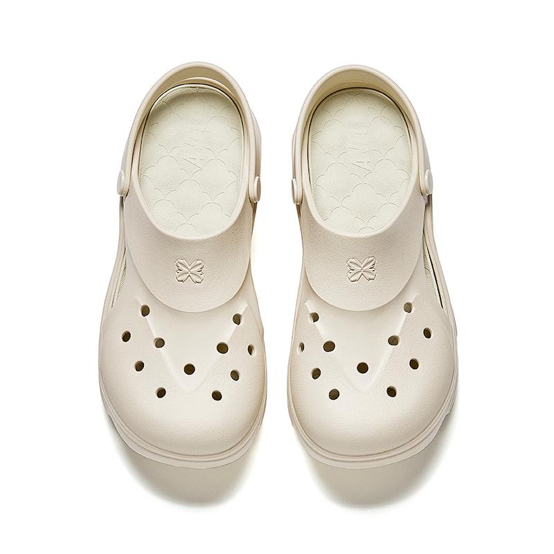 Anta Comfortable Casual Versatile Clogs Women Footwear Beige 122528531-2