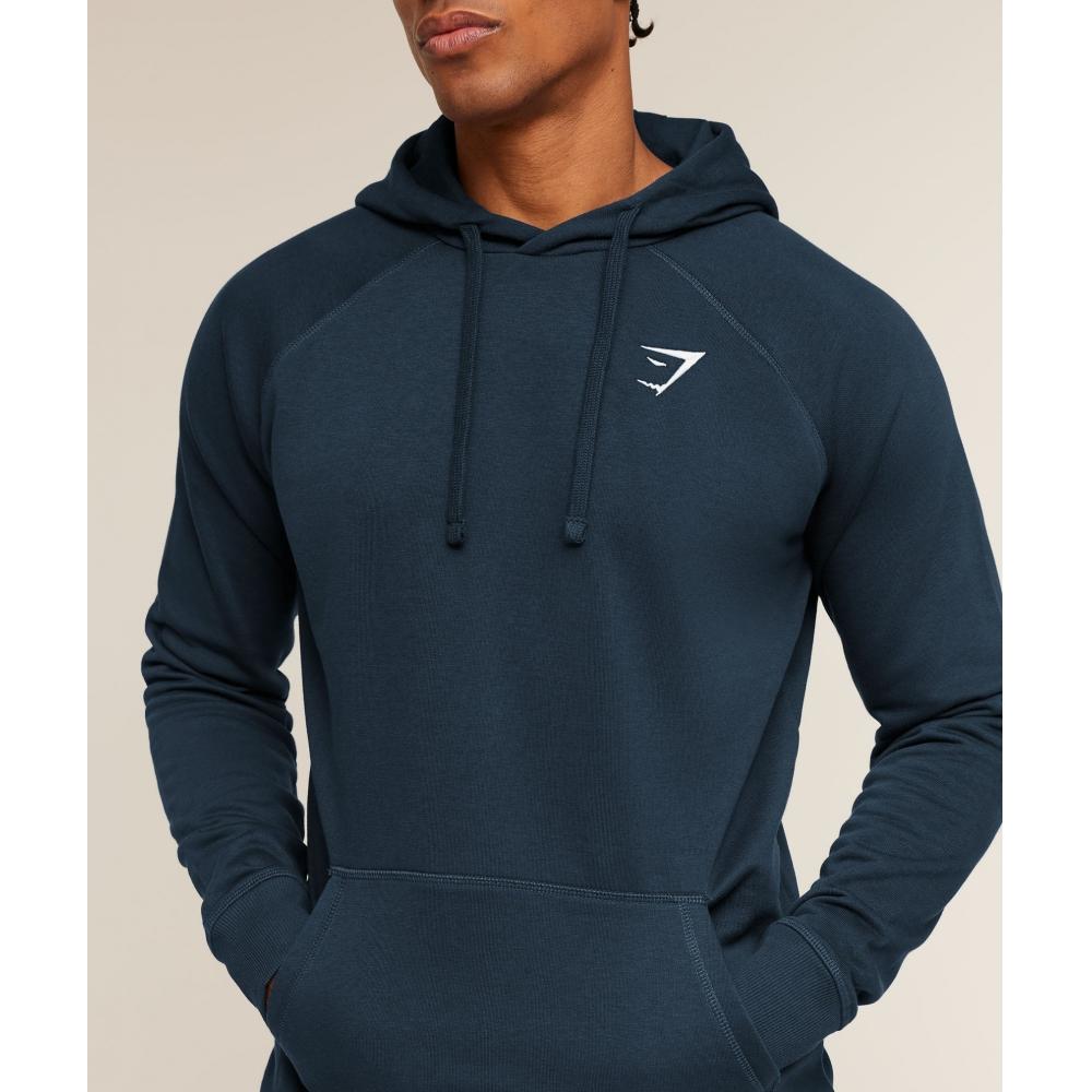 Gymshark Crest Hoodie Azul Marinho A2a4g Ubcy