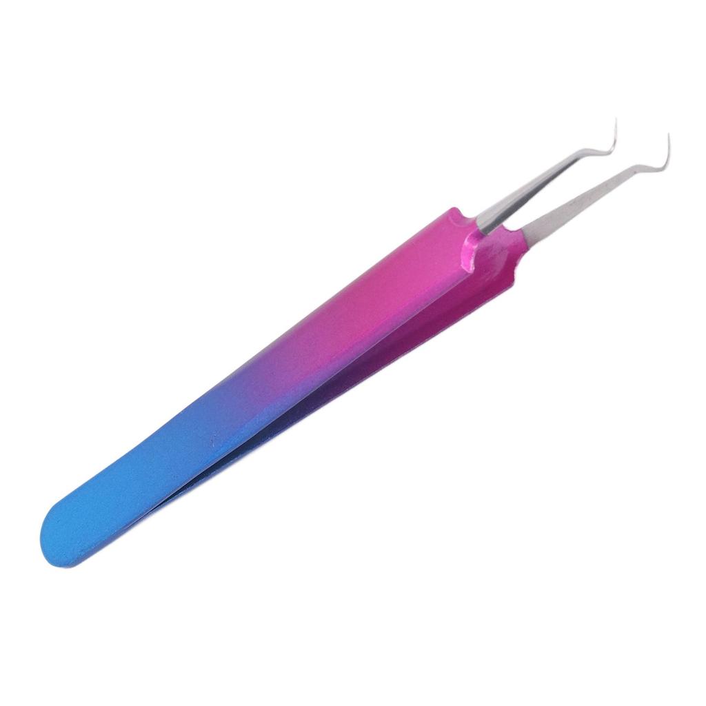 Curved Tip Blackhead Extractor Tweezer Stainless Steel Precise Blemishs Pimple Blackhead Removal Tool