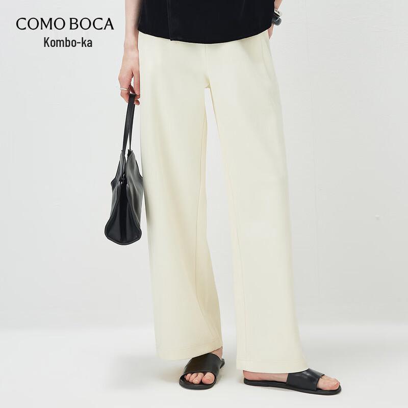 Women's Elastic Waist Straight Leg Trousers