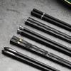 5 Paar Essstäbchen-Set für den täglichen Gebrauch, chinesischer Stil, luxuriöse schwarze Legierungs-Essstäbchen, rutschfeste Lebensmittel-Essstäbchen, Haushaltsbesteck