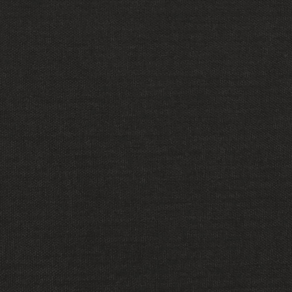 2 Seater Sofa Bed with 2 Pillows Black Fabric
