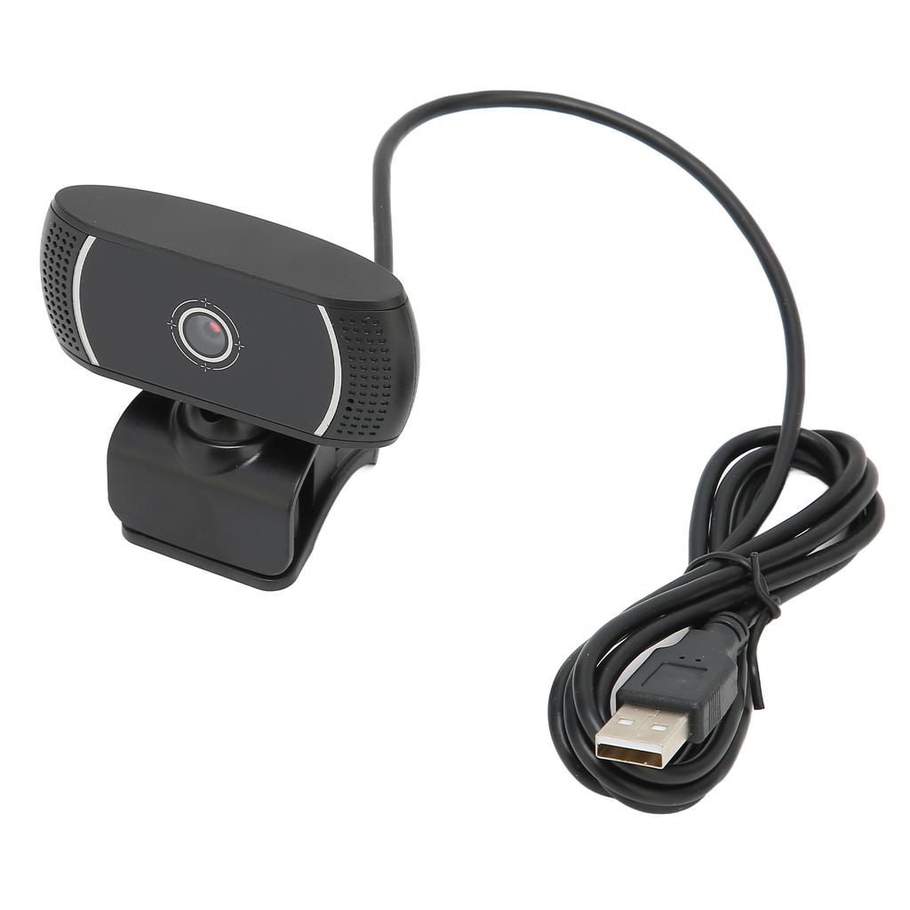 Computer Camera Plug and Play Online Class Live Conference Autofocus Flexible Driver Free 640x480 USB WebcamC200 Black