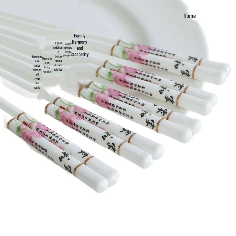 Jingdezhen Keramik Essstäbchen: Schimmelresistent, Rutschfest, Langlebig, Hitzebeständig, Leicht zu Reinigen, Verformungsbeständig, Umweltfreundlich für den Heimgebrauch