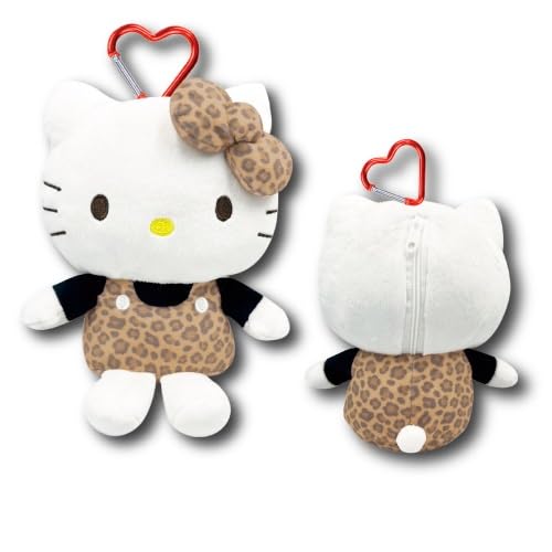 

Большой чехол Hatayama Shoji с карабином, леопардовый принт, Sanrio (Привет Китти)