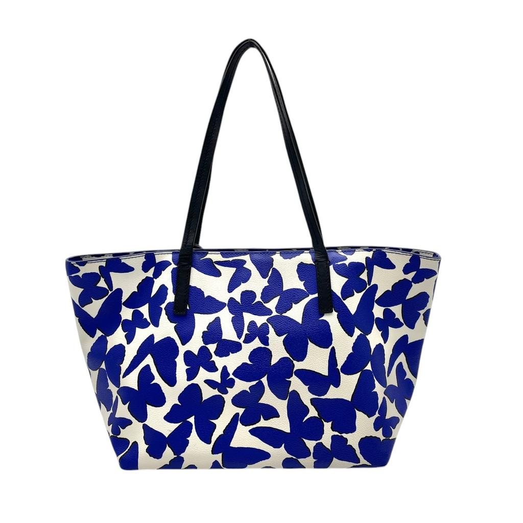 Used Kate Spade Tote Bag Hawthorne Lane RyanTote Bag Blue/white Coated Canvas/leather Women
