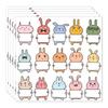 Cute Cartoon Rabbit Name Stickers for Kids - Self-Adhesive Labels for Water Bottles, Books, and More