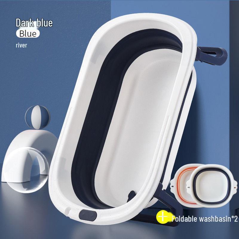 Foldable Baby Reclining Bath Tub, Large Infant Bathtub for Home Use