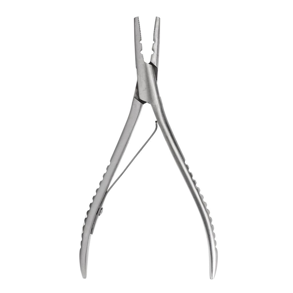 2 Otwory Szczypce do Przedłużania Włosów Ergonomiczny Uchwyt Usuwanie Włosów Pętelka Mikro Ring Ze Stali Nierdzewnej Narzędzie do Mikro Linków do Przedłużania Włosów