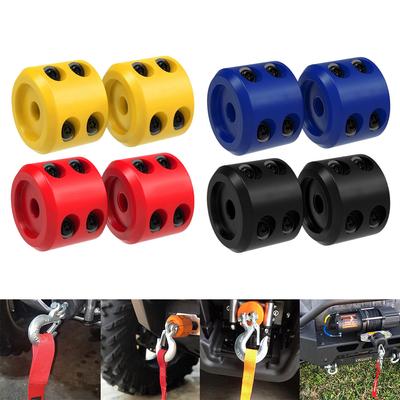 1 zestaw gumowy ogranicznik kabla wyciągarki samochodowej do off-road ATV UTV Winch Stop Rope Line Cable Saver Parts