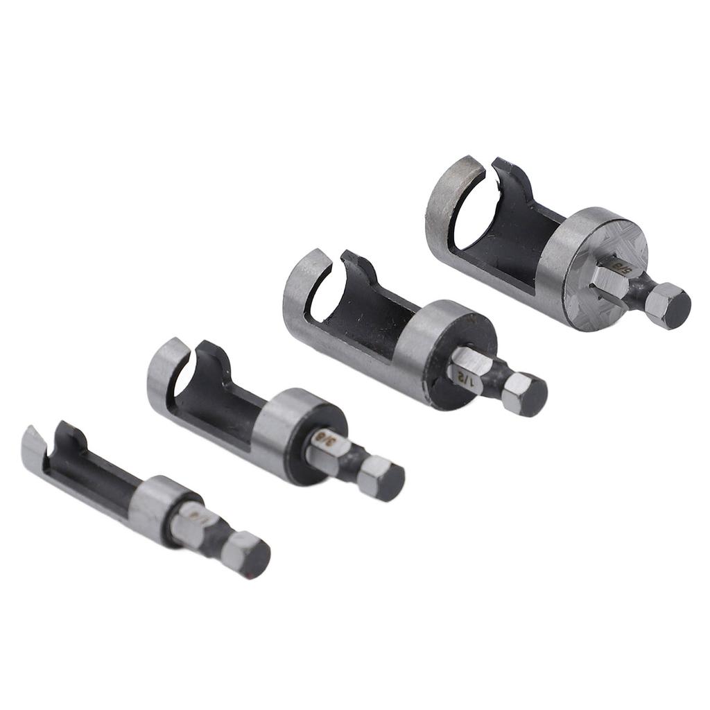 4 Pcs Wood Plug Cutter 1 4 3 8 1 2 5 8in Outer Diameter 1 4in Hex Shank Cork Cork Drill Bit Set for Woodworking
