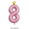 42-Inch Large Pink Crown Aluminum Film Digital Balloon Children'S 1St Birthday Party Decoration Photo Props
