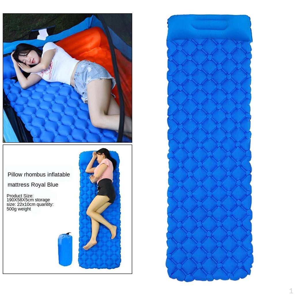 Buy Inflatable Mattress Sleeping Mat Outdoor Camping Pad Blue(with