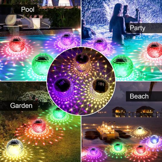 Solar Floating Pond Light for Garden 7 Color Changing Water Pool Lamp Magic Ball Bath Tub Decor for Outdoor Swimming