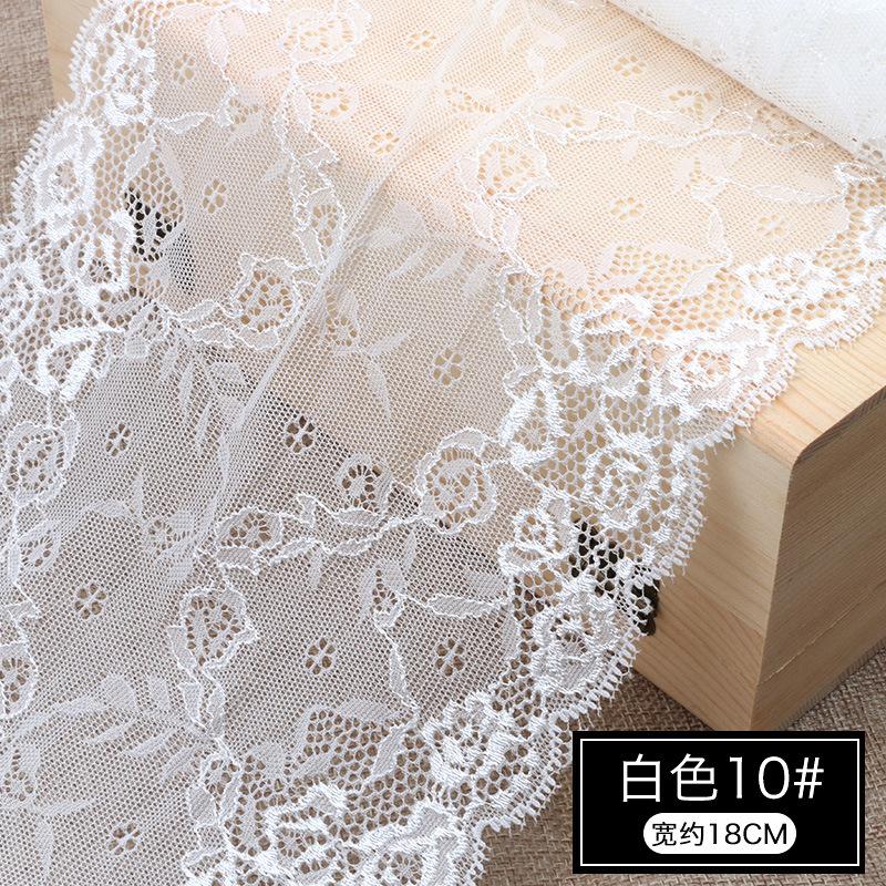 Koronka Koronka Ubrania Dekoracyjne Spódnica Tkanina Akcesoria Tkaninowe Czarno-Białe Ręcznie Robione DIY Szeroka Koronka z Koronkową Krawędzią