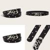 With Fashion Belt Alloy Snap Closure And Star Pattern For Casual Denim Outfits
