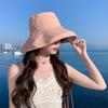 Double-sided fisherman's hat, children's outdoor sunscreen hat, European and American summer cotton large edge printing pot hat, casual sun hat