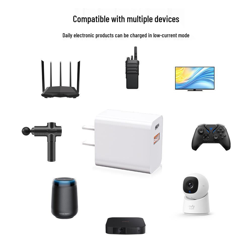 PD20W Dual-Port A+C Fast Charger for Huawei, Samsung, iPhone – 3C Certified