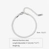 Silver Gold Color Stainless Steel Flat Chain Bracelet Simple Bracelet For Men Retro Jewelry Trendy Accessories Women Bracelet